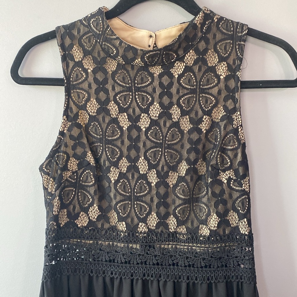 Francesca’s cocktail dress. Size S black and tan - Picture 5 of 5
